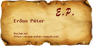 Erőss Péter névjegykártya